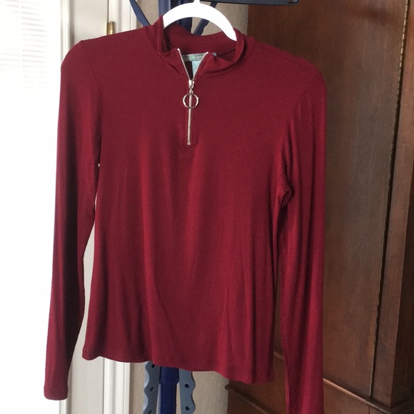 Good Luck Gem Half Zip Mock Neck - Picture 2 of 6